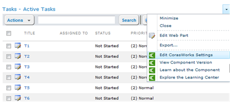 Title: Editing CorasWorks Settings - Description: Editing CorasWorks Settings