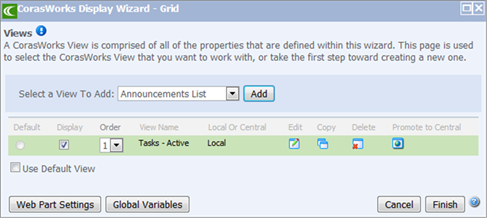 Title: In Display Wizard, Choose View To Edit - Description: In Display Wizard, Choose View To Edit