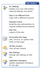 Title: User Menu - SP2010 - Description: User Menu - SP2010