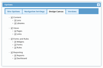 Title: Options - Design Canvas Tab - Description: Options - Design Canvas Tab