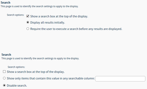 Title: Search Option Fields - Description: Search Option Fields