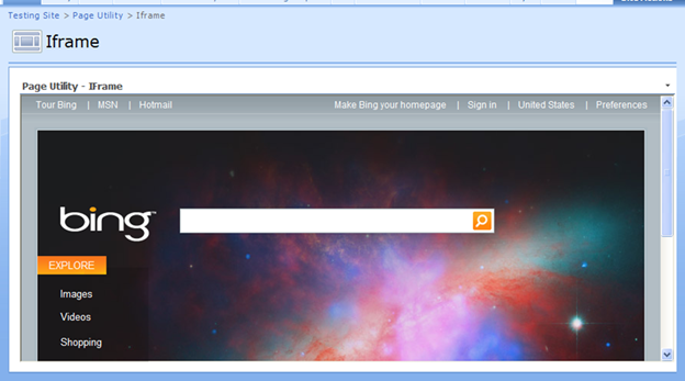 Title: Page Utility - iFrame Example - Description: Page Utility - iFrame Example